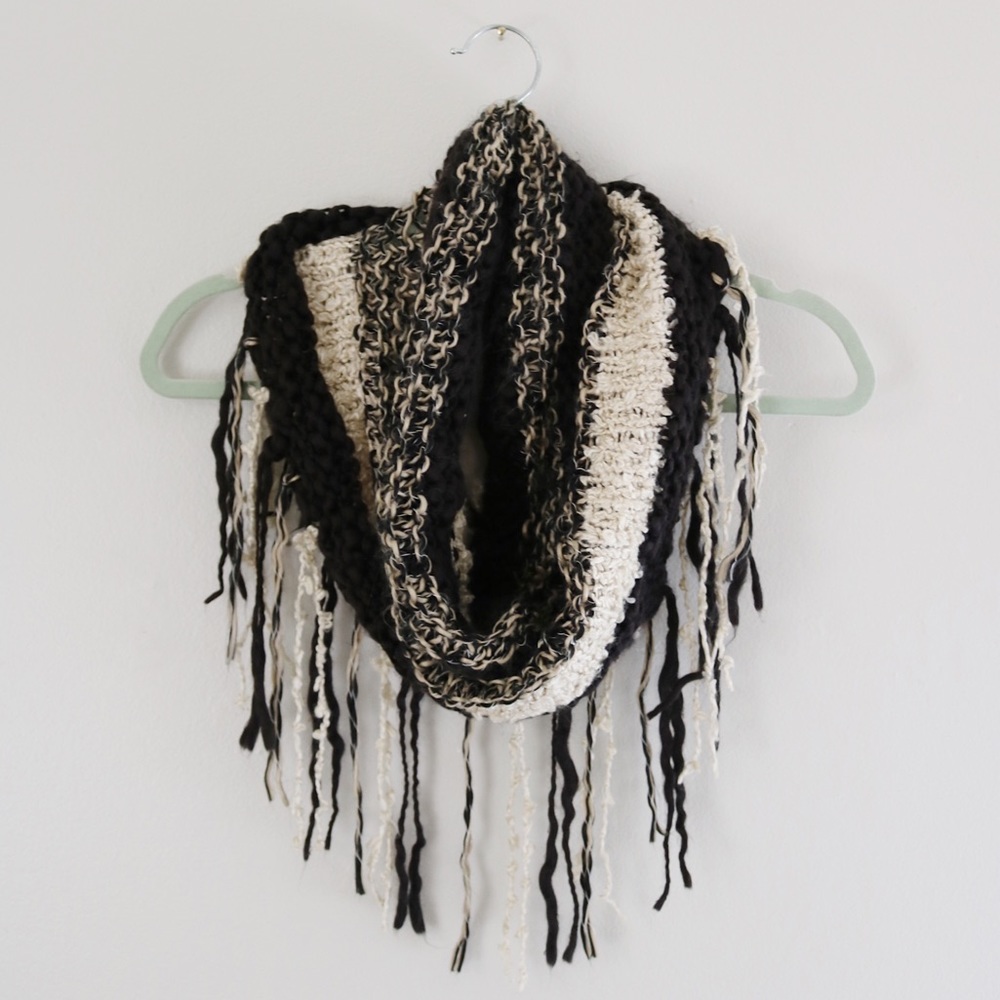 Fringed Cowl Infinity Scarf
